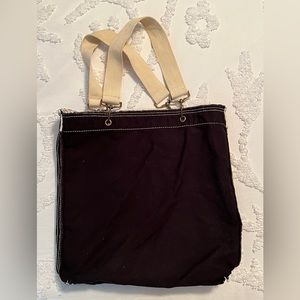 Black lightweight canvas tote